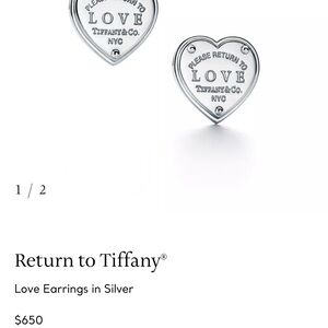 Tiffany & Co. Silver Love Heart Earrings